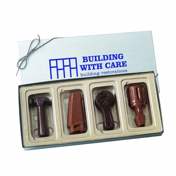 4 Chocolate Tools in a Gift Box - Custom Stickers Now