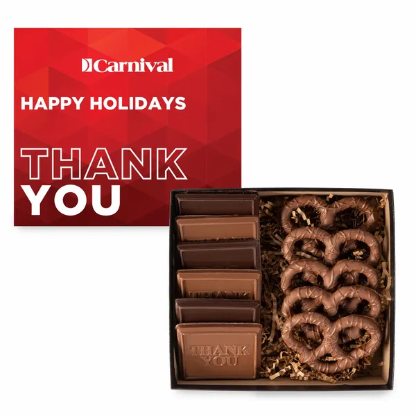 6 Piece Cookie and Confection Gift Box with Pretzels - CFBFC - Custom Stickers Now