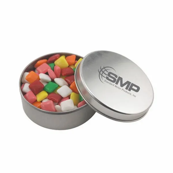 Round Tin with Mini Chicklets - SBF3000 - Custom Stickers Now