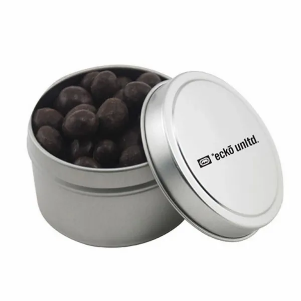 Round Tin with Choc Espresso Beans - SBF3100 - Custom Stickers Now
