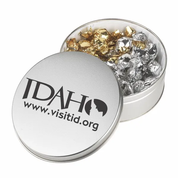 Collector Tins - Twist Wrapped Truffles - Custom Stickers Now