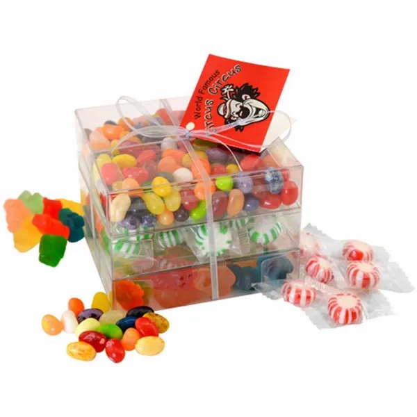 3 Way Candy Stack Acetate Tower - TRB802 - Custom Stickers Now