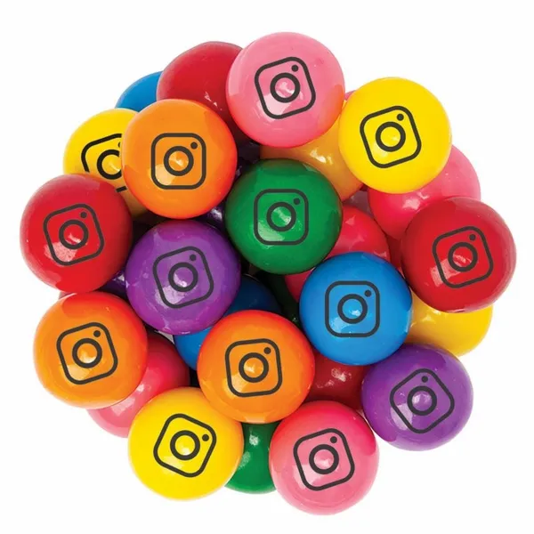 Unwrapped Large Imprinted Gumballs - Custom Stickers Now