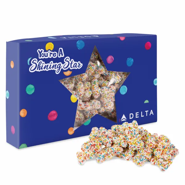 You're a Star Die Cut Box with Gummy Crispy Crunch Bears - Custom Stickers Now