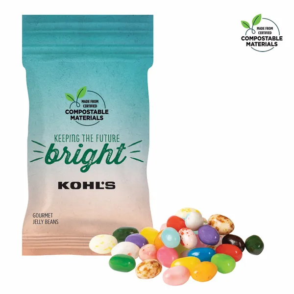 1oz ECO-Digibag, Compostable & Full Color, Gourmet Jelly Beans - Custom Stickers Now