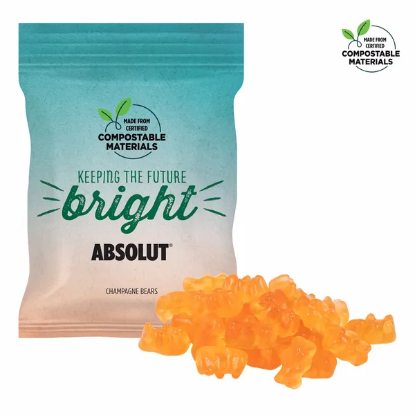 2oz ECO-Digibag, Compostable & Full Color, Champagne Bears - Custom Stickers Now