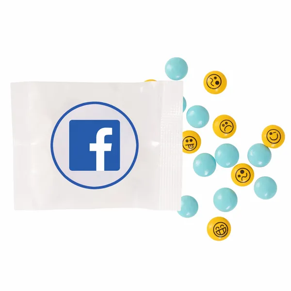 1/2oz. Snack Packs - Chocolate Buttons Imprinted - Custom Stickers Now