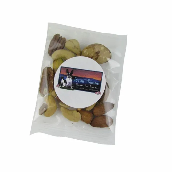 1oz. Goody Bags - Deluxe Mixed Nuts - Custom Stickers Now