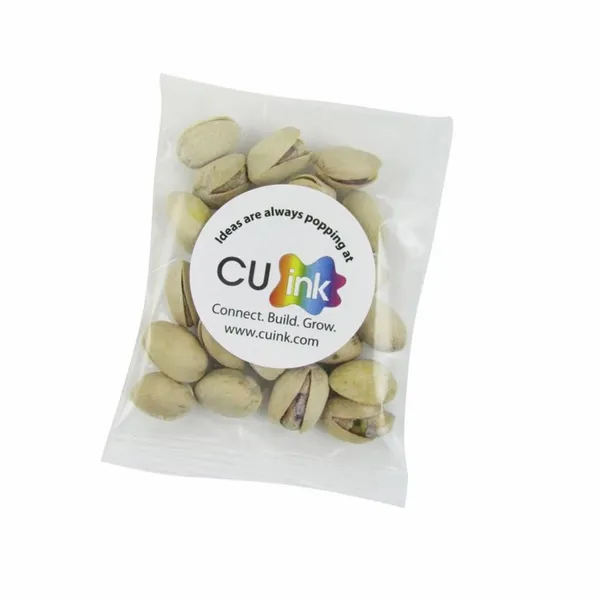 1oz. Goody Bags - Jumbo Salted Pistachios - Custom Stickers Now