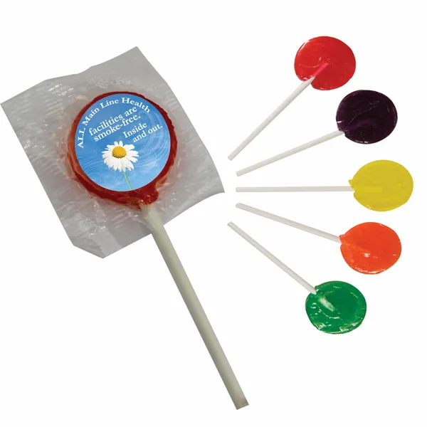 Lollipop w/ Round Label - Custom Stickers Now