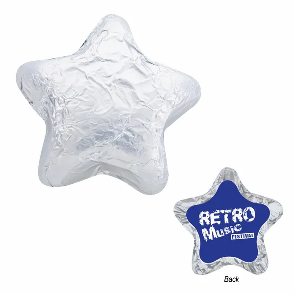Individually Wrapped Chocolate Stars - Custom Stickers Now