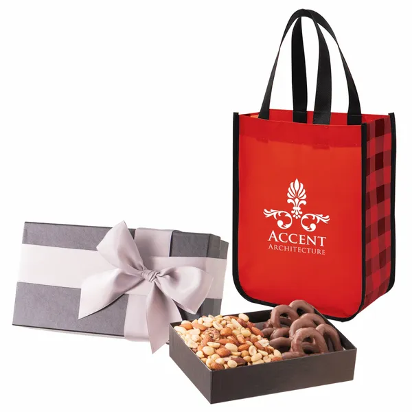 Executive Gift Set With Northwoods Laminated Non-Woven Tote Bag - Custom Stickers Now
