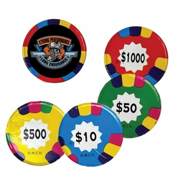 Chocolate Poker Chips - Custom Stickers Now