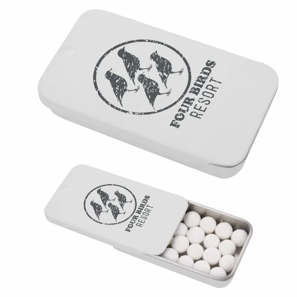 Signature Peppermints In Slider Tin - Custom Stickers Now