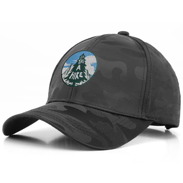 Dark Camou Polyester Baseball Cap - Custom Stickers Now