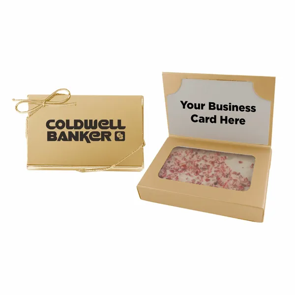 Business Card Box with Peppermint Bark - Custom Stickers Now
