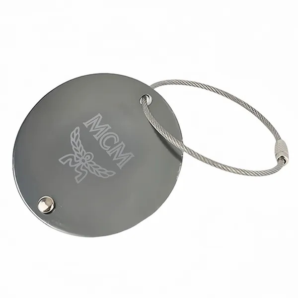Round Aluminum Luggage Tag
