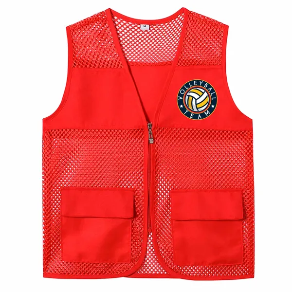 Breathable Mesh Vests with Zippers - Custom Stickers Now