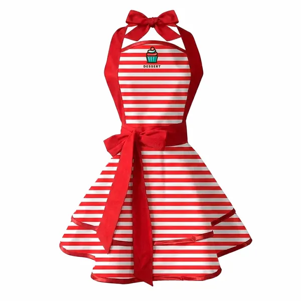 Classic Stripe Double Layer Cotton Aprons - Custom Stickers Now
