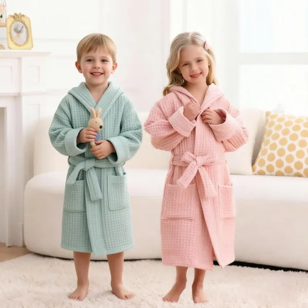 Custom Kids Waffle Robes - Custom Stickers Now