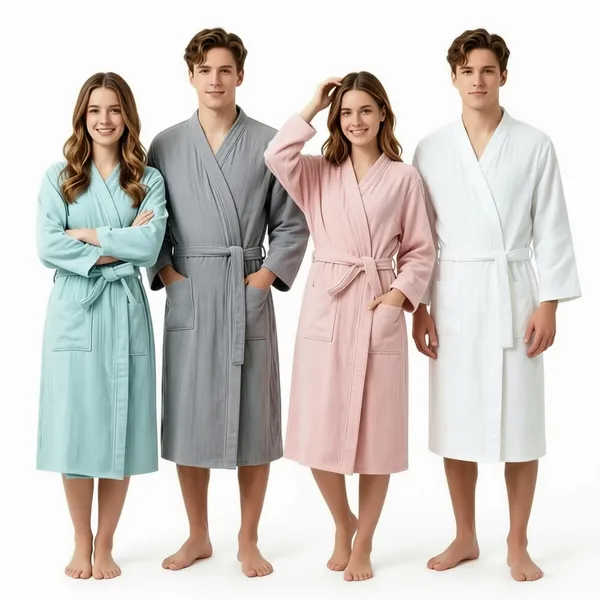 4 Layer Gauze Cotton Bathrobes - Custom Stickers Now