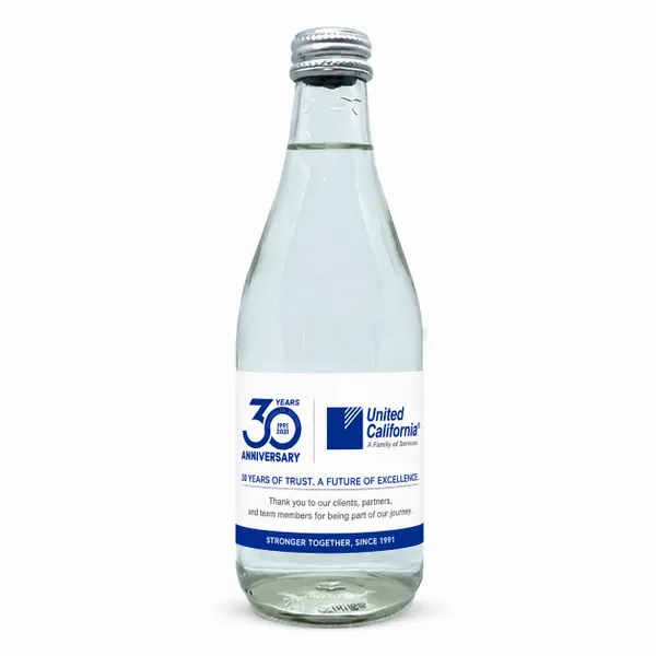 12 oz Glass Water Bottle (GLA12) - Custom Stickers Now