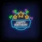 Star & Angles Happy Birthday Neon Sign - Custom Stickers Now