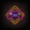 Gamer Joystick Neon Sign - Custom Stickers Now