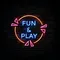 Fun & Play Neon Sign - Custom Stickers Now