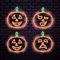 Orange Pumpkin Neon Sign - Custom Stickers Now