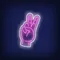 Peace Neon Sign - Custom Stickers Now