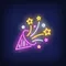 Party Hat Neon Sign - Custom Stickers Now