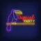 Tropical Party Neon Sign - Custom Stickers Now