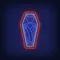Vampire Coffin Neon Sign - Custom Stickers Now