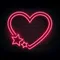 Red Love Heart Star Neon Sign - Custom Stickers Now