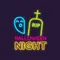RIP Ghost Halloween Night Neon Sign - Custom Stickers Now
