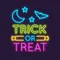 Trick Or Treat Neon Sign - Custom Stickers Now