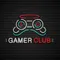 Gamer Club Neon Sign - Custom Stickers Now