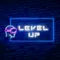 Level Up Neon Sign - Custom Stickers Now