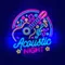 Acoustic Night Party Neon Sign - Custom Stickers Now
