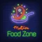Midtown Food Zone Neon Sign - Custom Stickers Now