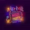 Music Party Neon Sign - Custom Stickers Now