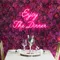 Enjoy The Dinner Neon Sign - Custom Stickers Now