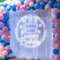 Happy Birthday Cake in Circle Neon Sign - Custom Stickers Now
