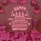 Big Happy Birthday Text with Cake Neon Sign - Custom Stickers Now