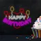 Happy Birthday Heart and Balloon Neon Sign - Custom Stickers Now