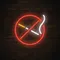 No Smoking Simple Neon Sign - Custom Stickers Now
