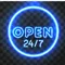Open Neon Sign - Custom Stickers Now