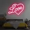 Heart Love Neon Sign - Custom Stickers Now