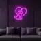 Scribble Dog Heart Neon Sign - Custom Stickers Now